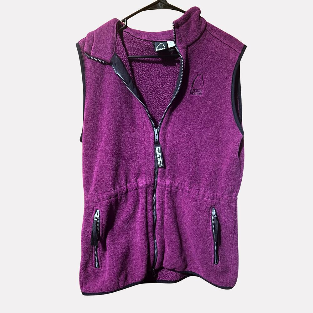 Sierra Designs Vintage 90s Purple Fleece Vest Small Made USA Gorpcore Hiking